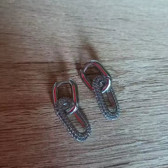 Retro Double loop drop earrings - Picture 6 of 7